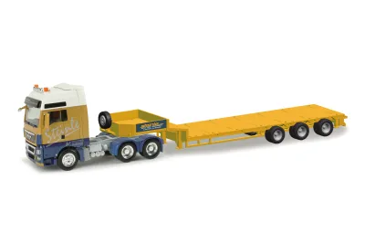 Herpa 157063: MAN TGX XXL Goldhofer Semitieflade-Sattelzug "Steinle"