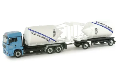 Herpa 157162: MAN TGA LX Silosteller-Hängerzug "Melmer/Schretter"