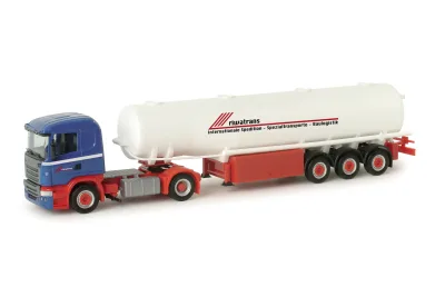 Herpa 157247: Scania R Benzintank-Sattelzug "Riwatrans"