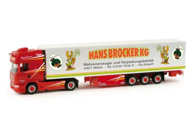 Herpa 158046: Scania R TL Kühlkoffer-Sattelzug "Brocker"