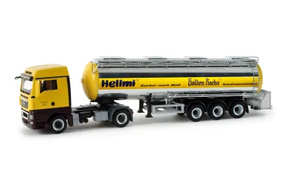 Herpa 158220: MAN TGX XLX Lebensmittelchromtank-Sattelzug