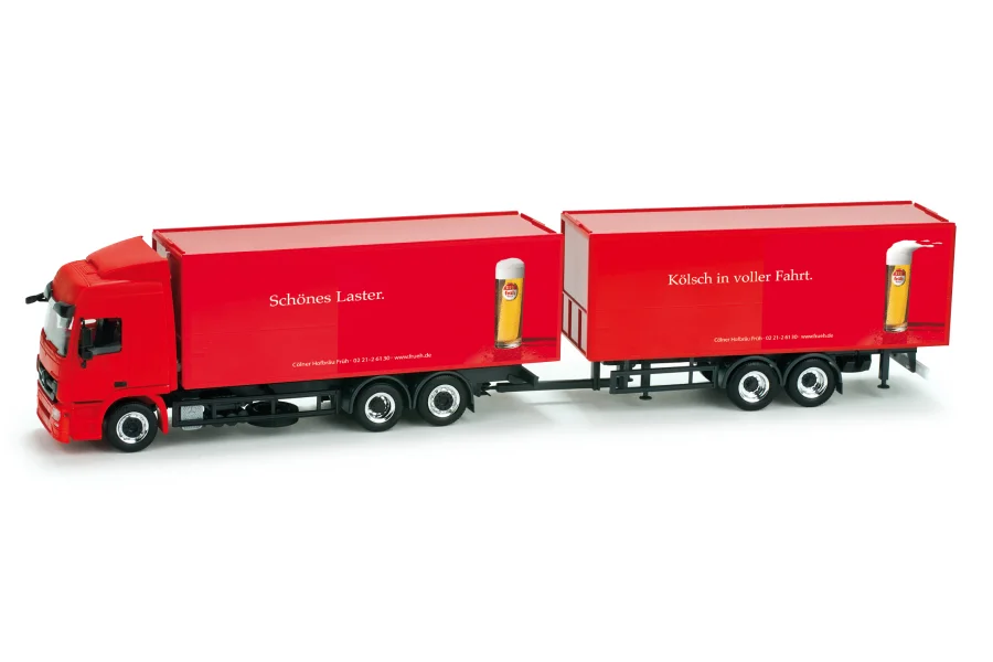 MB Actros L Getränkekoffer-Hängerzug