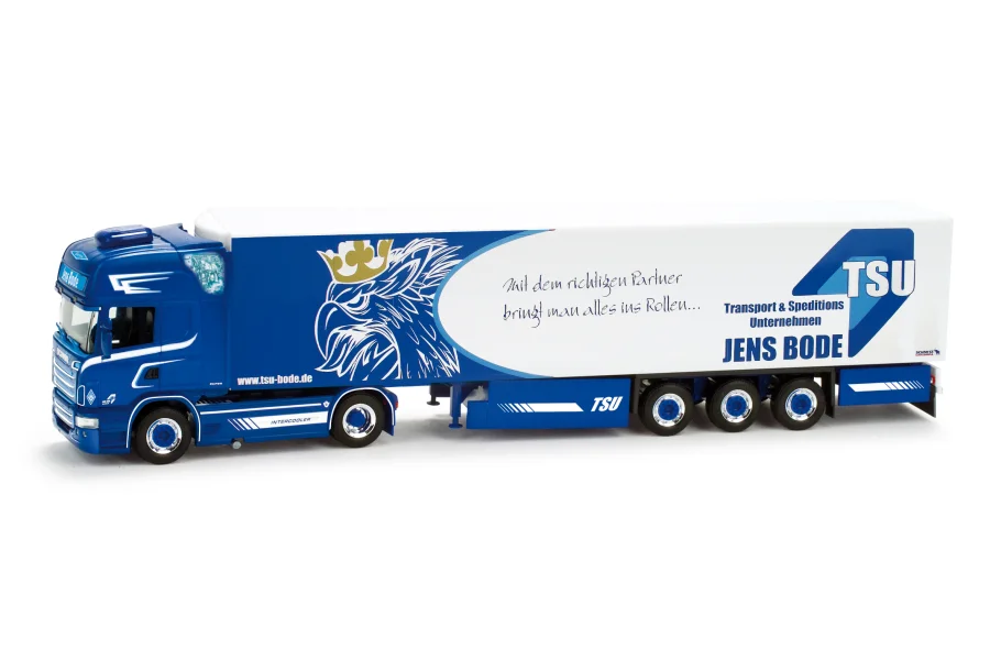 Scania R TL 09 Kühlkoffer-Sattelzug "TSU Bode"