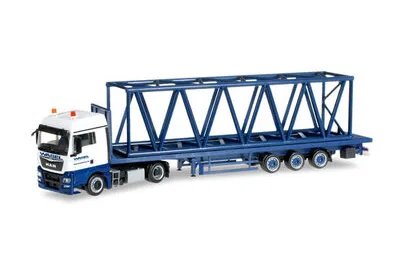 Herpa 304689: MAN TGX XLX Euro 6 Lowliner-Flachbettzug