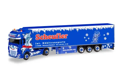 Herpa 308892: Sedlová souprava s chladírenským skříňovým návěsem "Scheufler"