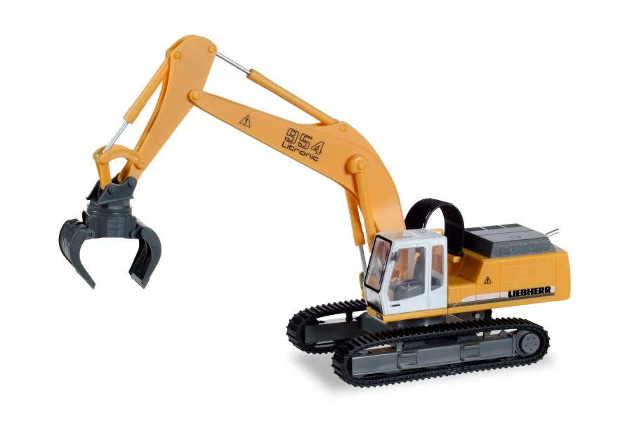 Bagr Liebherr s třídicím drapákem