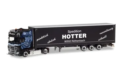 Herpa 309707: Gardinenplanen-Sattelzug "Hotter"