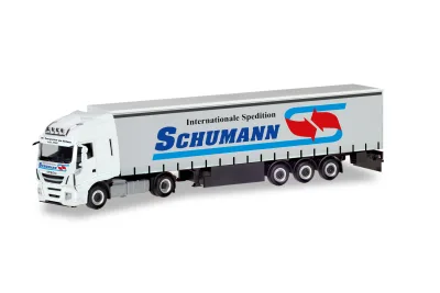 Herpa 310048: Iveco Stralis XP Gardinenplanen-Sattelzug
