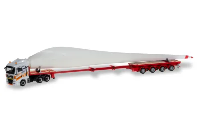 Herpa 310062: MAN TGX XLX Teletrailer-Sattelzug mit Windradflügel