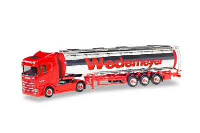 Herpa 310079: Scania CS 20 Niederdach Chromtank-Sattelzug