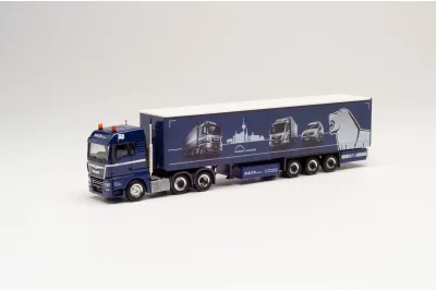 Herpa 311014: MAN TGX XLX Euro 6c 6x2 Gardinenplanen-Sattelzug "H.D.T.V"