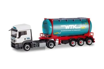 Herpa 311021: MAN TGS LX Euro 6c Swapcontainer-Sattelzug "Wittener Transport Kontor / Stratman"