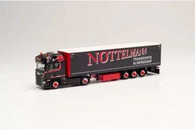Herpa 311038: Scania CR 20 HD Gardinenplanen-Sattelzug "Nottelmann" (Schleswig-Holstein / Albe