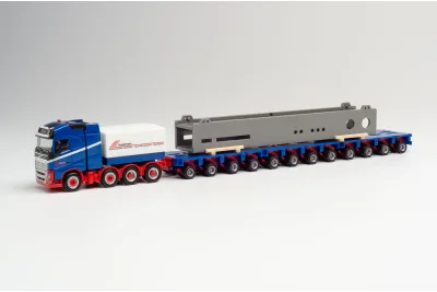 Herpa 312158: Volvo FH 16 Gl. Tiefladezug mit Behelfsbrücke