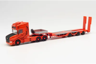 Herpa 313070: Scania Hauber TL Zugmaschine Tieflade-Sattelzug