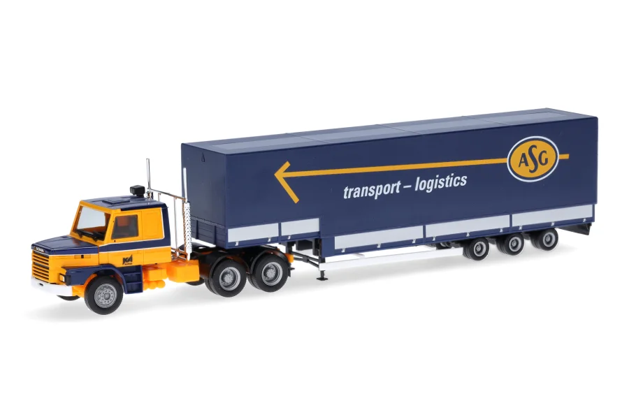 Scania Hauber Jumbopritschen-Sattelzug