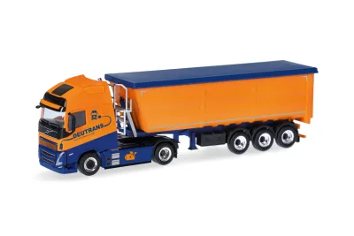 Herpa 318532: H0 LKW Volvo FH Globetrotter XL Electric Stahlmulden-Sattelzug Deutrans