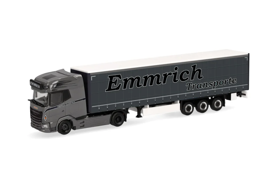 DAF XG+ Gardinenplanen-Sattelzug "Emmrich Transporte"