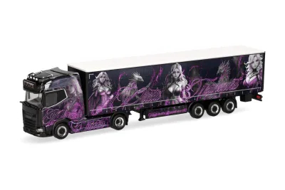 Herpa 320979: DAF XG+ Gardinenplanen-Sattelzug