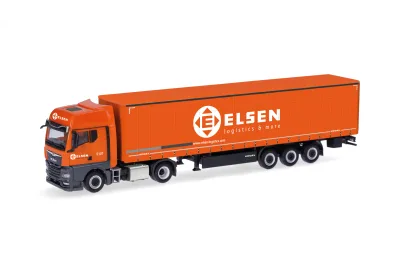 Herpa 321150: MAN TGX GX Gardinenplanen-Sattelzug "ELSEN"