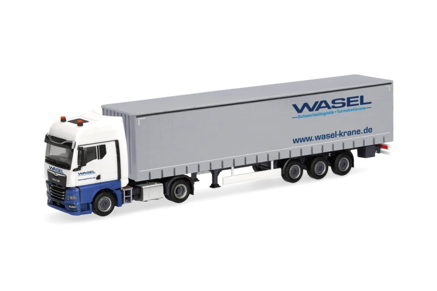 MAN TGX GX Gardinenplanen-Sattelzug "Wasel"