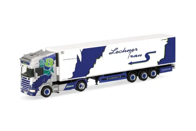 Herpa 321297: Scania 164 TL Kühlkoffer-Sattelzug "Lechner Trans"