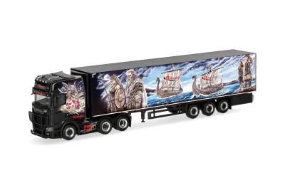 Herpa 321303: Scania CS 20 Hochdach Kühlkoffer-Sattelzug "Byrknes"
