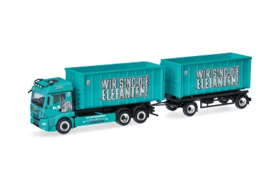 Herpa 321457: MAN TGS TM Abrollmulden-Hängerzug "KS Containerdienst"