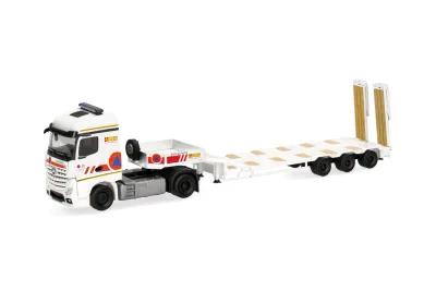 Herpa 321464: Mercedes-Benz Arocs Semitieflade-Sattelzug "ASB-Zivilschutzreserve des Bundes"