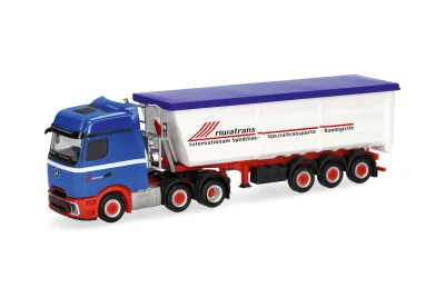 Herpa 321495: Mercedes-Benz Actros L ProCabin Bigspace Stahlmulden-Sattelzug "Riwatrans"