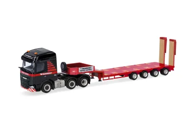 Herpa 321518: DAF XG Semitieflade-Sattelzug "Mammoet", Niederlande