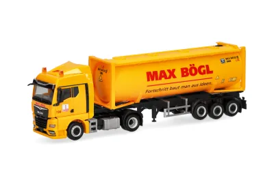 Herpa 321938: H0 LKW MAN TGX GM 30ft Drucksilcontainer-Sattelzug Max Bögl