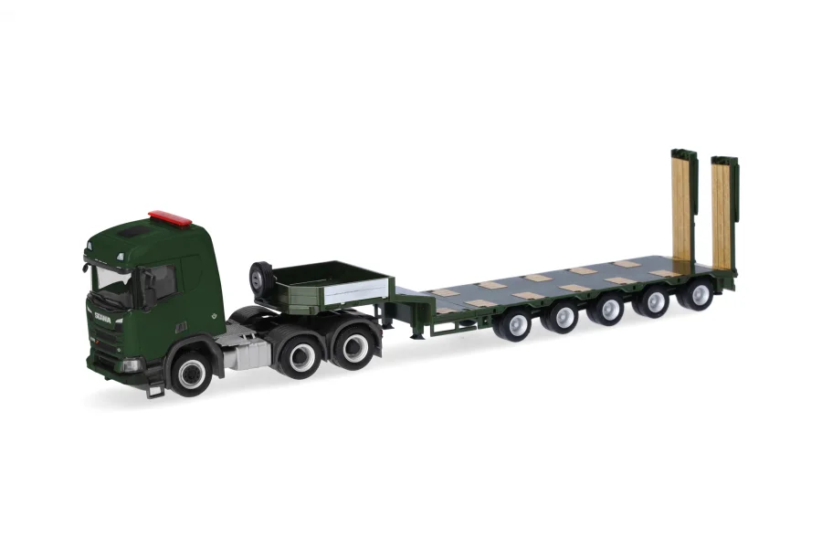 Scania CR 20 Niedrigdach Semitieflade-Sattelzug "Tschechische Armee"