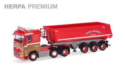 Herpa 959858: H0 LKW Volvo FH 2020 Flachdach Kippersattelzug Ronny Ceusters