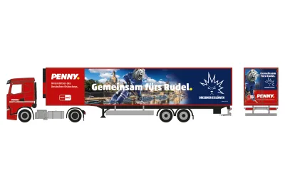 Herpa 962032: H0 LKW Iveco S-Way Kühlkoffer-Sattelzug Penny DEL Dresdner Eislöwen
