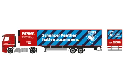 Herpa 962056: H0 LKW Iveco S-Way Kühlkoffer-Sattelzug Penny DEL ERC Ingolstadt