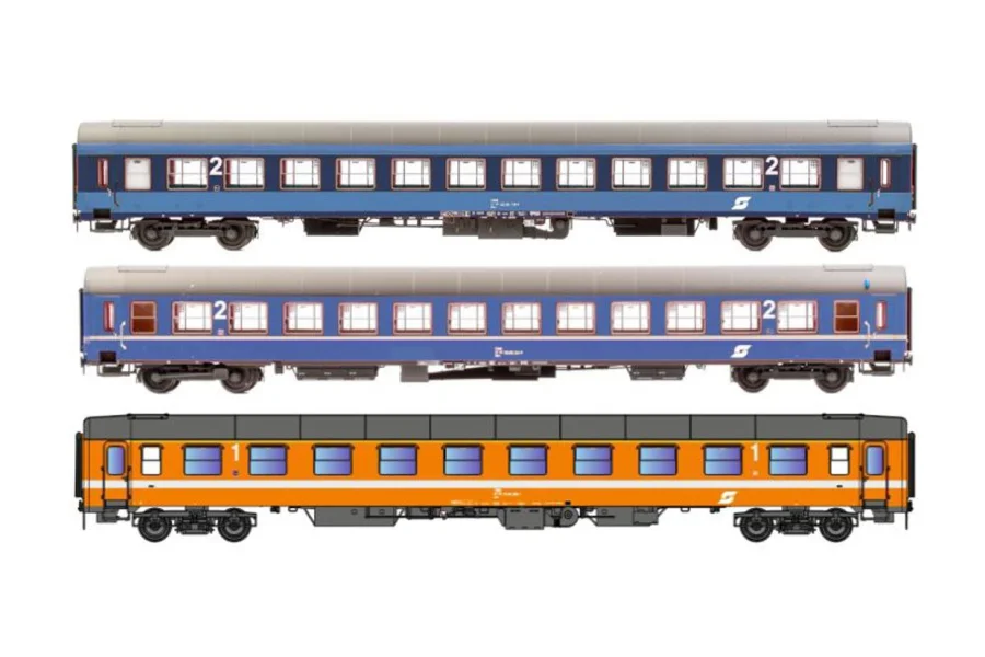 3-częściowy zestaw: wagony pasażerskie UIC-X przedseryjne, ÖBB
