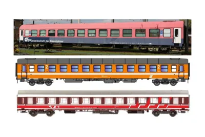 Jägerndorfer 90507: 3-tlg. Set: Personenwagen UIC-X Vorserie, ÖBB