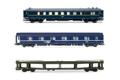Jouef HJ4207: Set de vagones de mercancías vagones portacoches