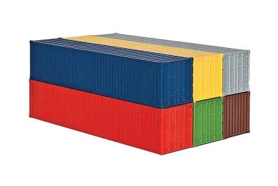 Kibri 10922: H0 kontener 40 stóp, 6x