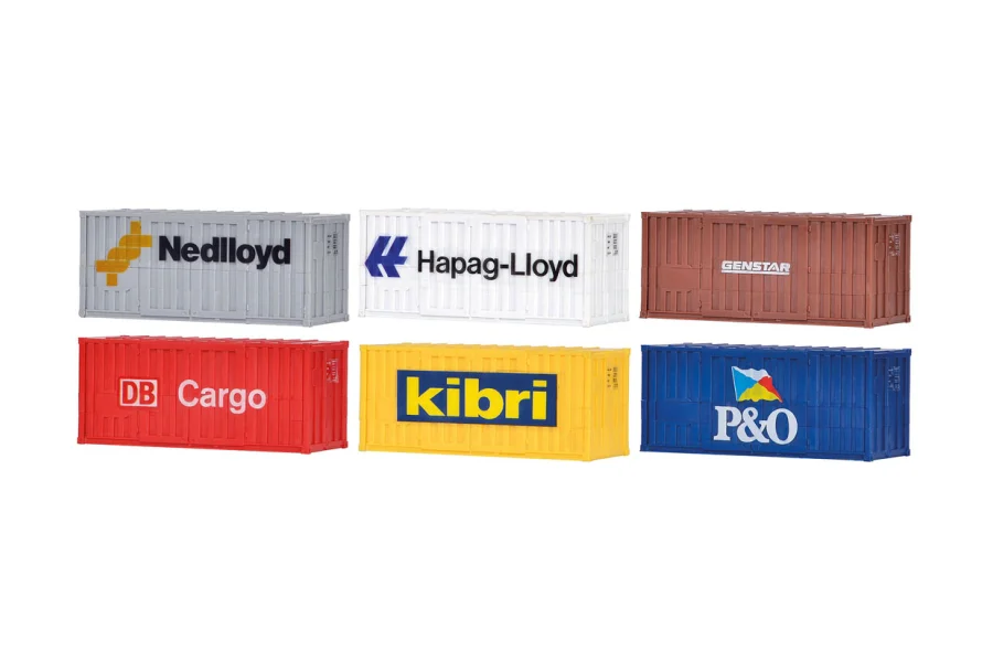 H0 20-Fuß-Container 6x