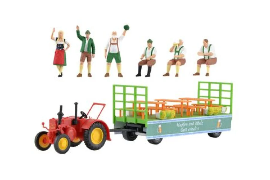 LANZ Traktor mit Festwagen