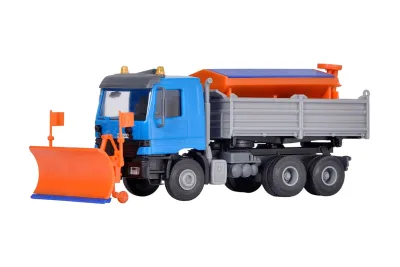 Kibri 15006: H0 LKW Mercedes Actros mit Schneepflug und Streugerät