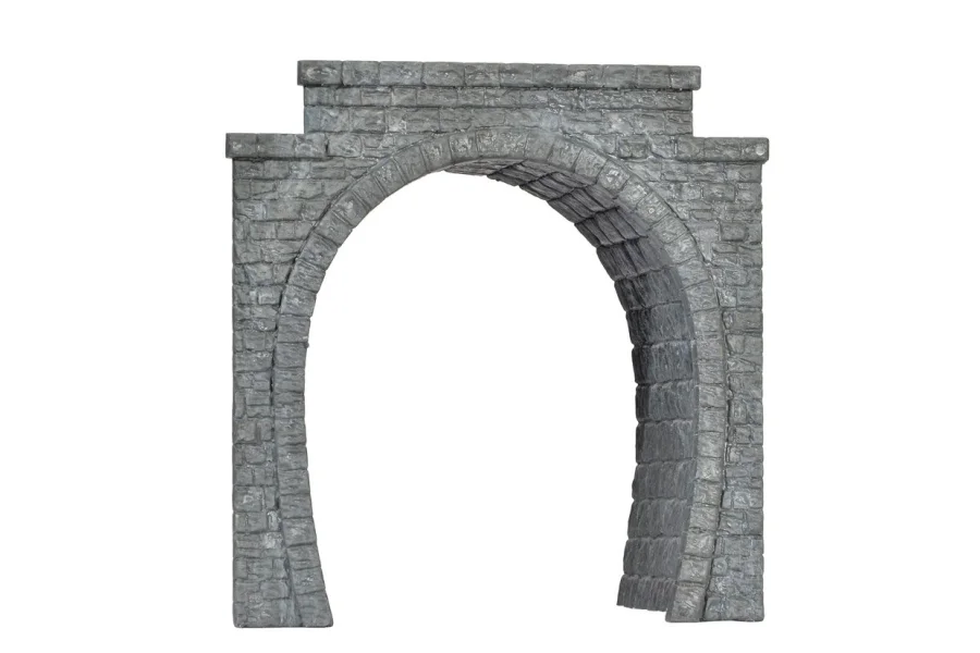 H0 tunnel portal, single-track