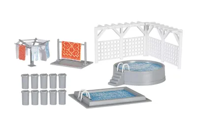 Kibri 38148: H0 set de décoration, jardin + terrasse