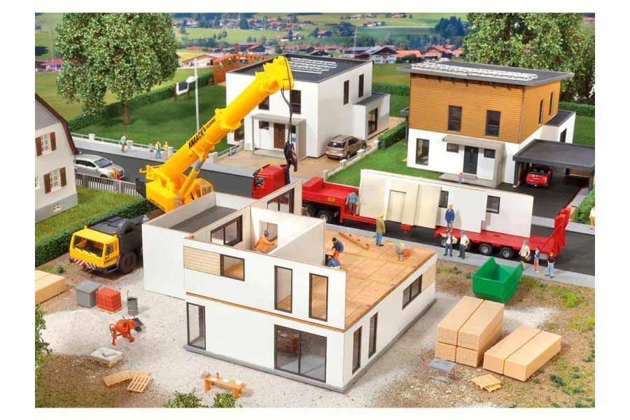 Casa cúbica Julia en construcción