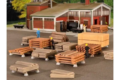 Kibri 38607: H0 decoratieset, gezaagd hout
