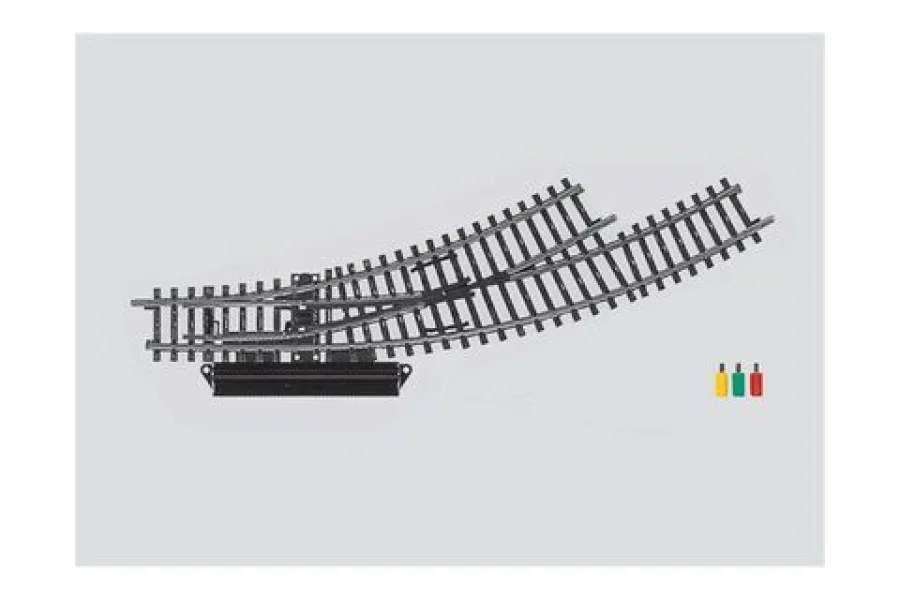 Märklin K-Gleis Bogenweiche links Außenbogen 30° im Parallelkreisabstand 64,6 mm