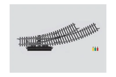 Märklin 2268: Märklin K-Gleis Bogenweiche links Außenbogen 30° im Parallelkreisabstand 64,6 mm