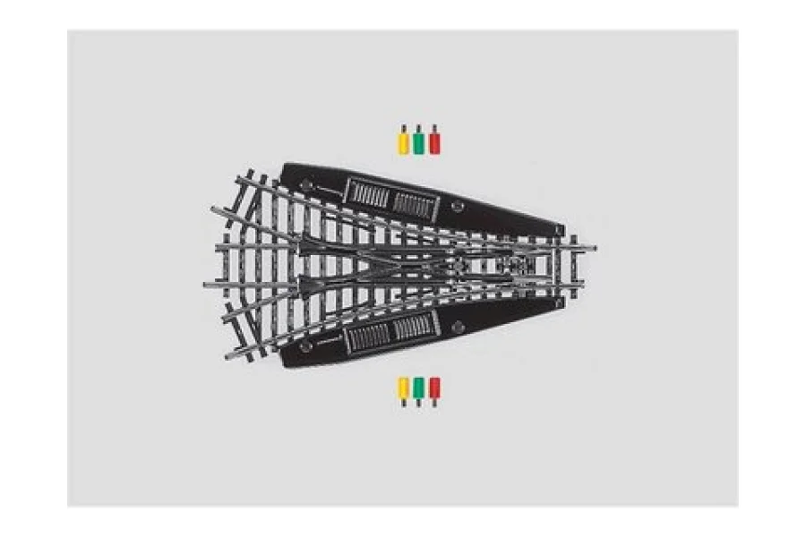 Märklin K-Gleis Symmetrische Dreiwegweiche Länge 168,9 mm / Radius 424,6 mm